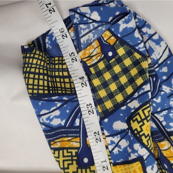 NIKO AND... pants blue purse print Japanese lounge with pockets S - Picture 8 of 11